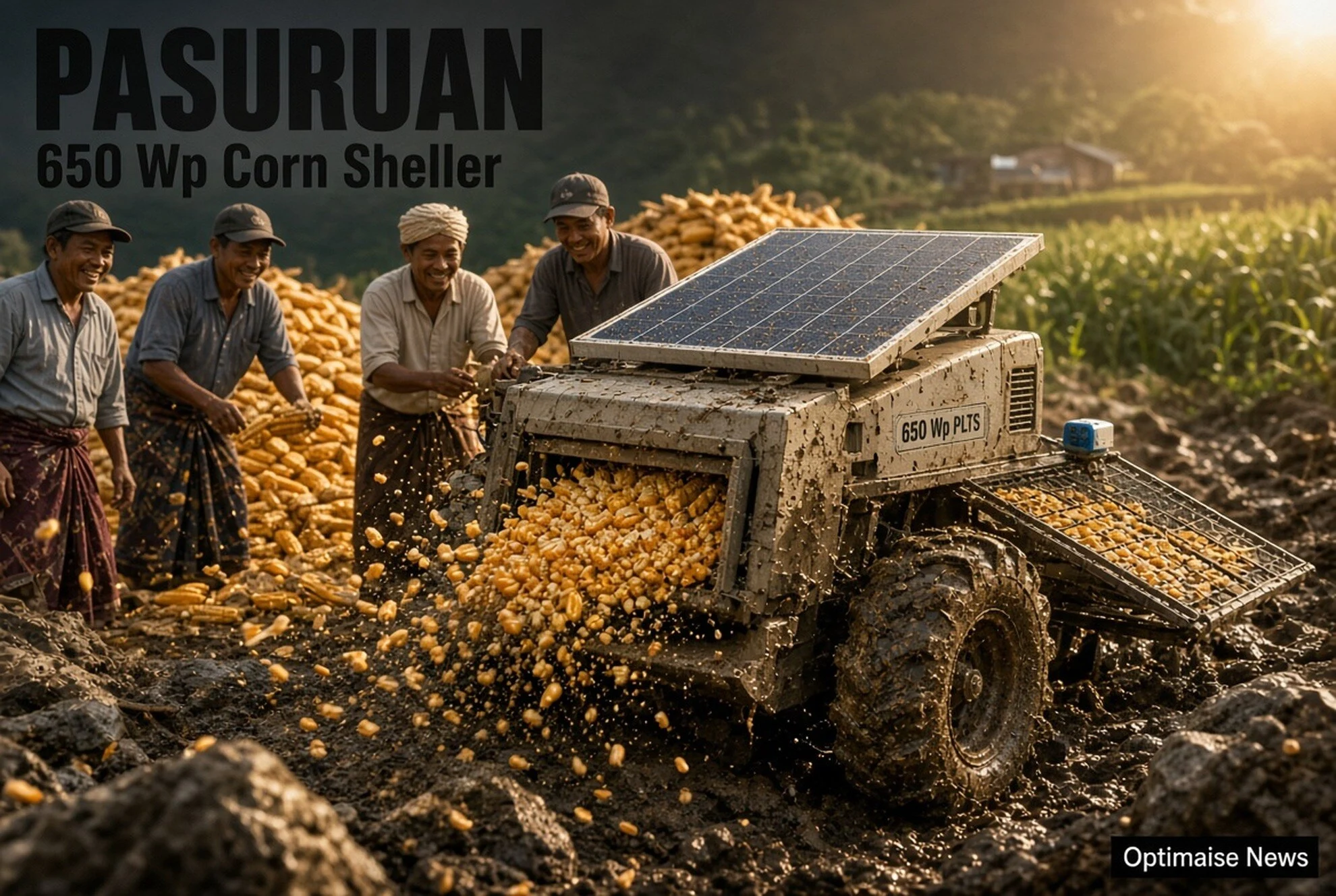 Mesin Pipil Jagung PLTS 650 Wp: 50 Kg/Jam untuk Petani Pasuruan