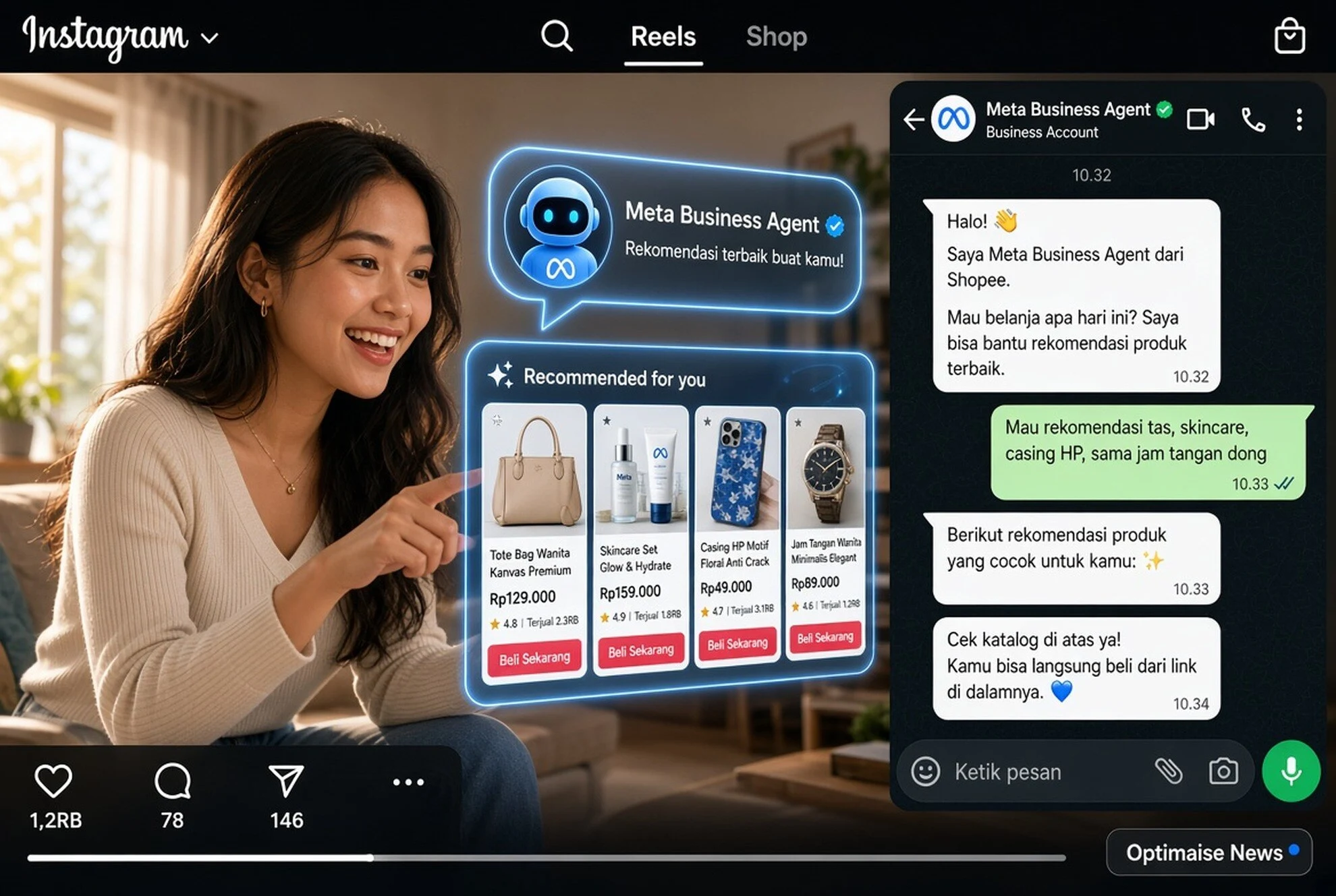 Meta Tingkatkan AI Bisnis di Instagram