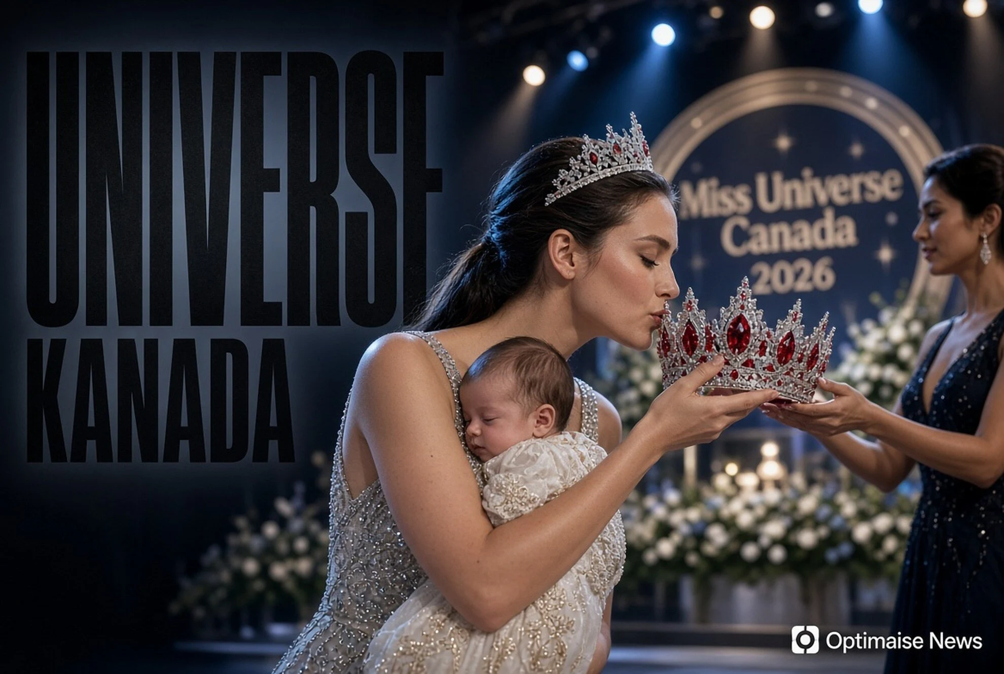 Miss Universe Kanada Jaime VandenBerg Gendong Bayi di Miss Universe