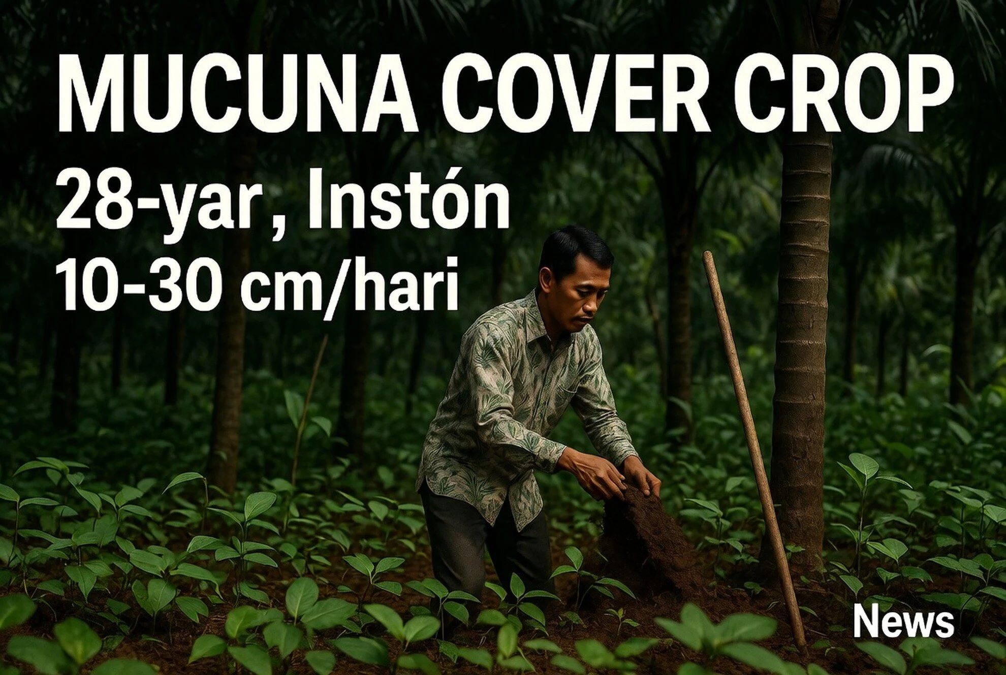 Mucuna Cover Crop 30 Cm/Hari Tekan Gulma 100% Tanpa Herbisida