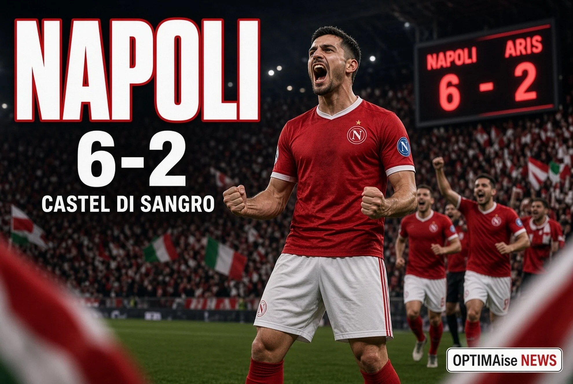 Napoli vs Aris 6-2: Partenopei Tutup Pramusim di Castel di Sangro