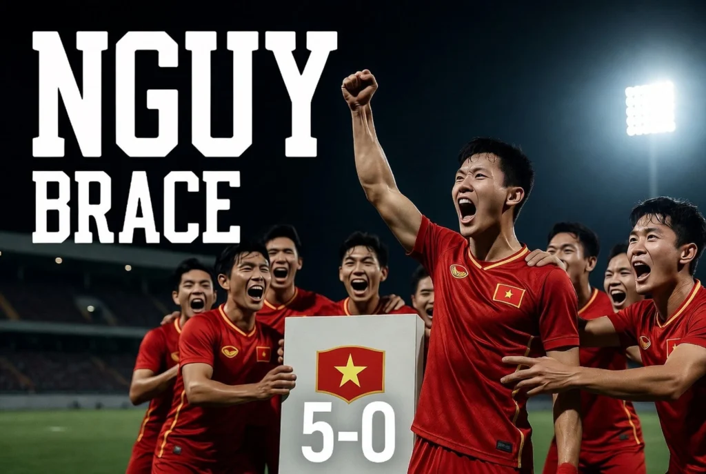 Nguyễn Văn Vĩ Brace Bawa Vietnam Hajar Laos 5-0