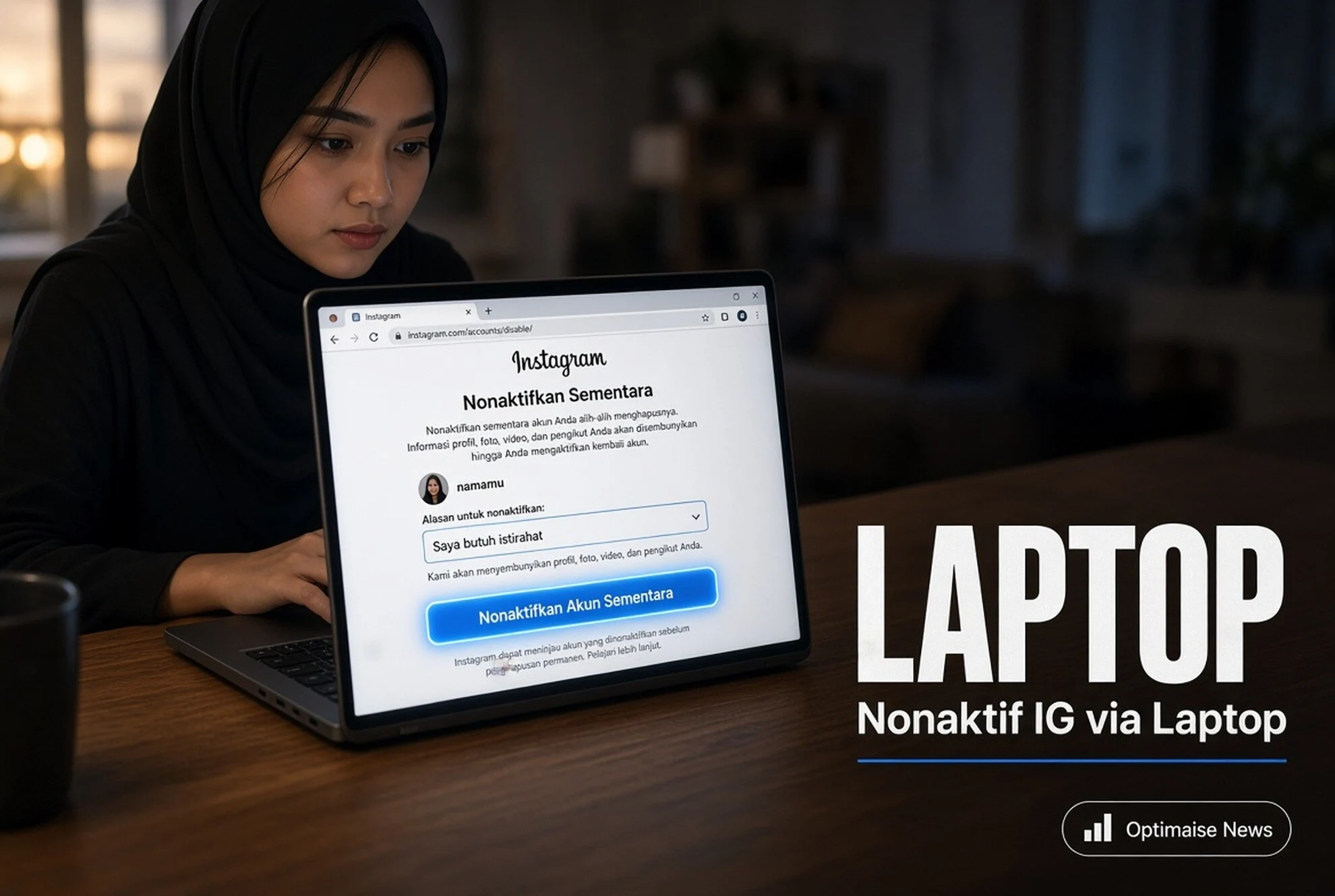 Nonaktif IG via Laptop: Data Aman, Bisa Aktif Lagi 1 Klik