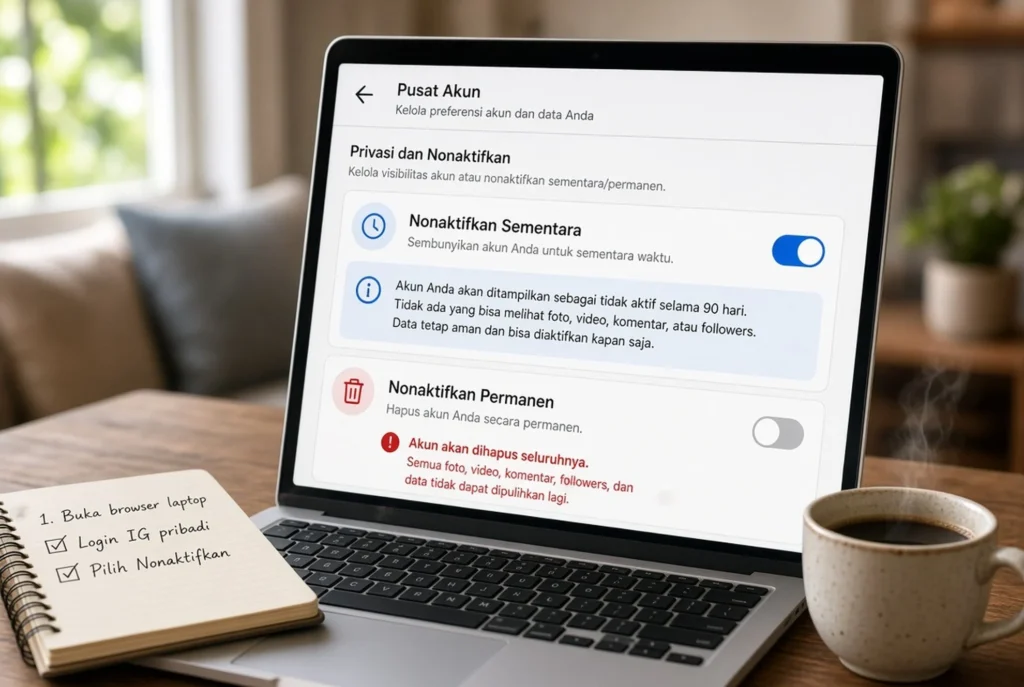 Langkah Hapus Akun Permanen Instagram Via Laptop