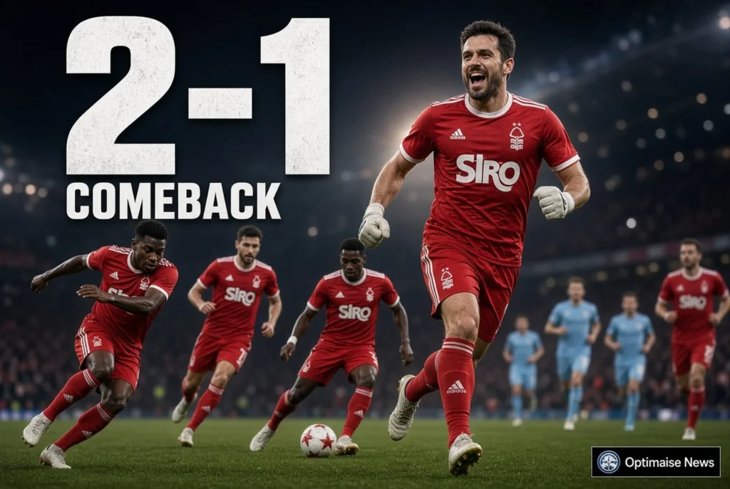 Nottingham Forest vs Leverkusen Dramatis 2-1 via Kalimuendo