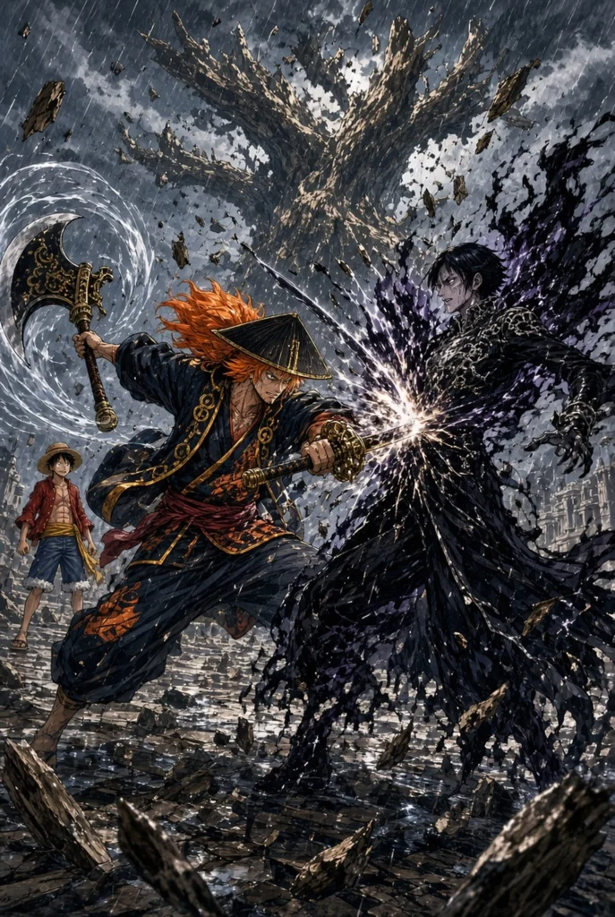 Haoshoku plus Yachitakeru: detail benturan hingga batang pohon Adam