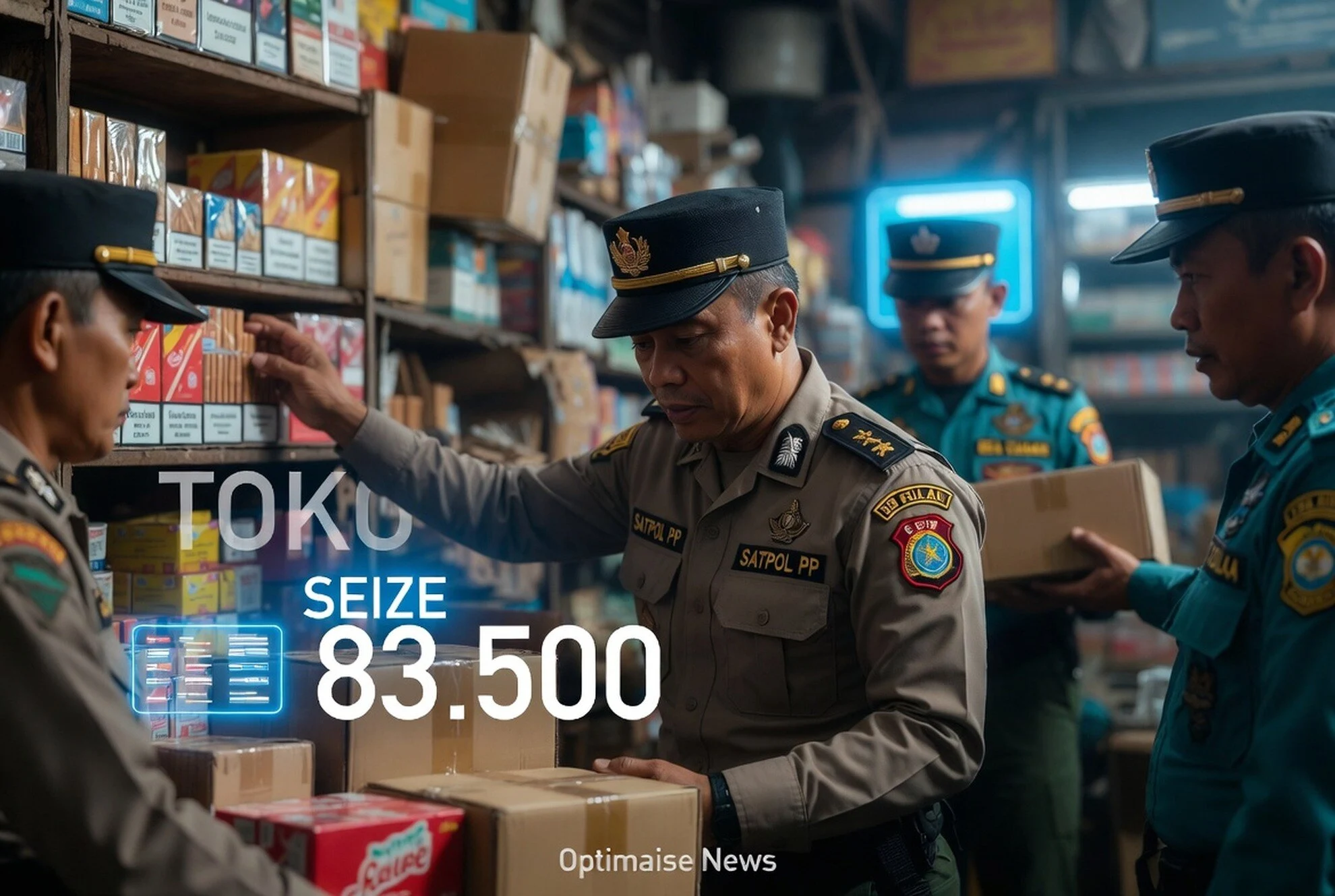 Opsgab Malang Sita 83.500 Rokok Ilegal dari 6 Toko