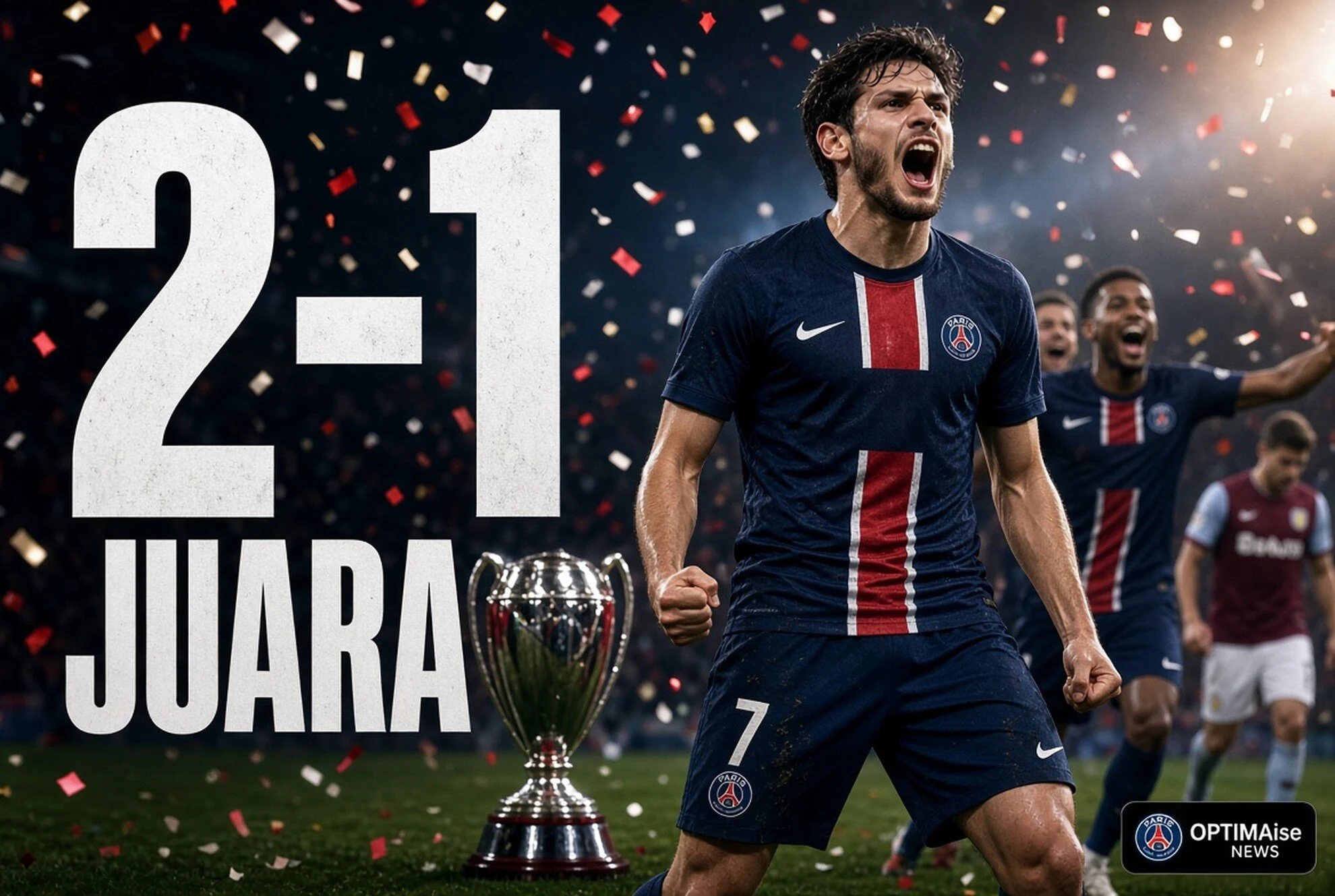PSG Tambah Nama di Daftar Juara Piala Super Eropa Usai Tekuk Villa 2-1