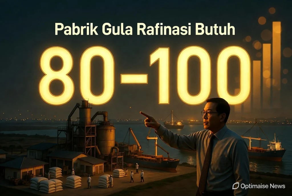 Pabrik Gula Rafinasi Butuh 80–100 Ribu Ha demi Swasembada