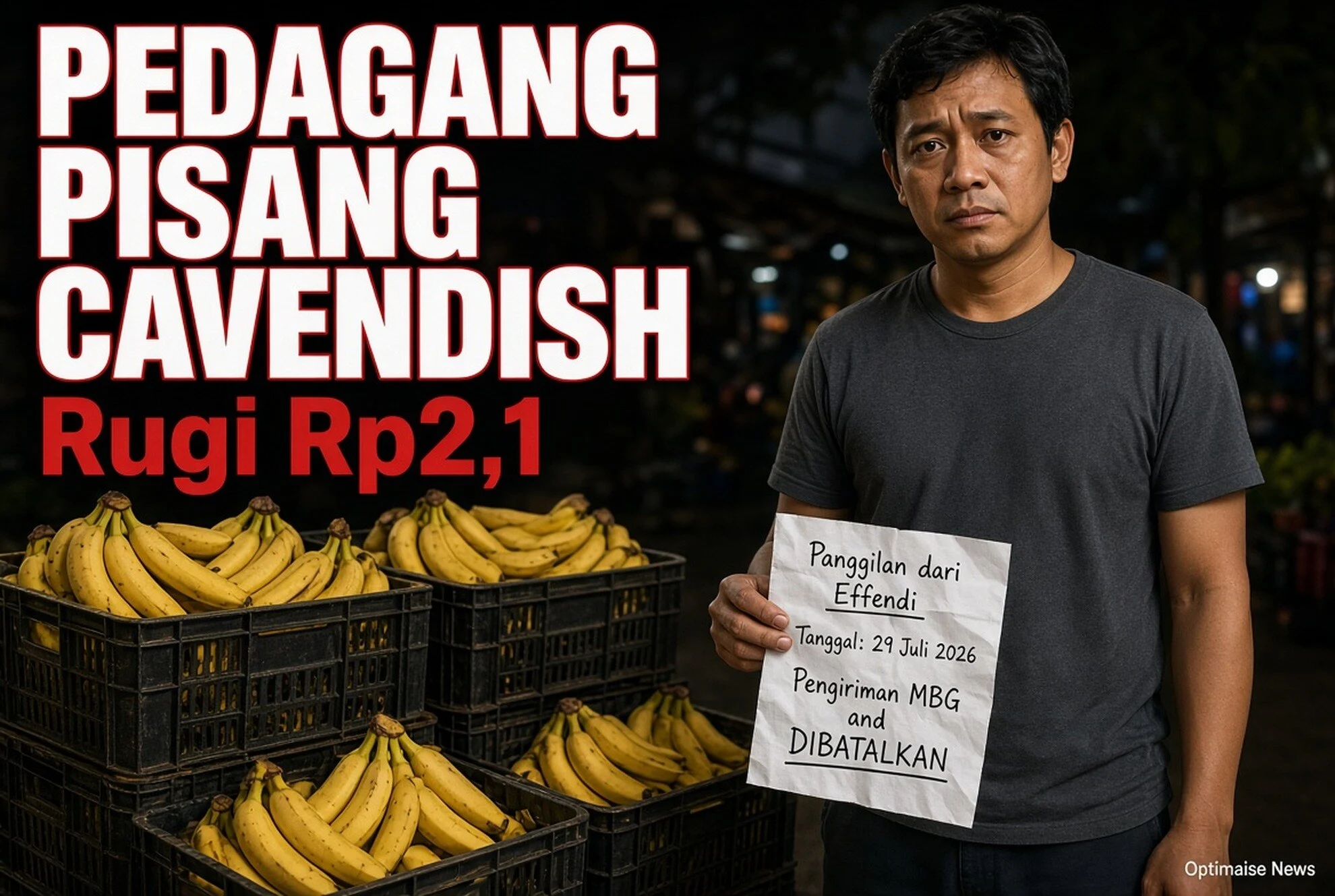 Pedagang Pisang Cavendish Rugi Rp2,1 Juta karena Pesanan