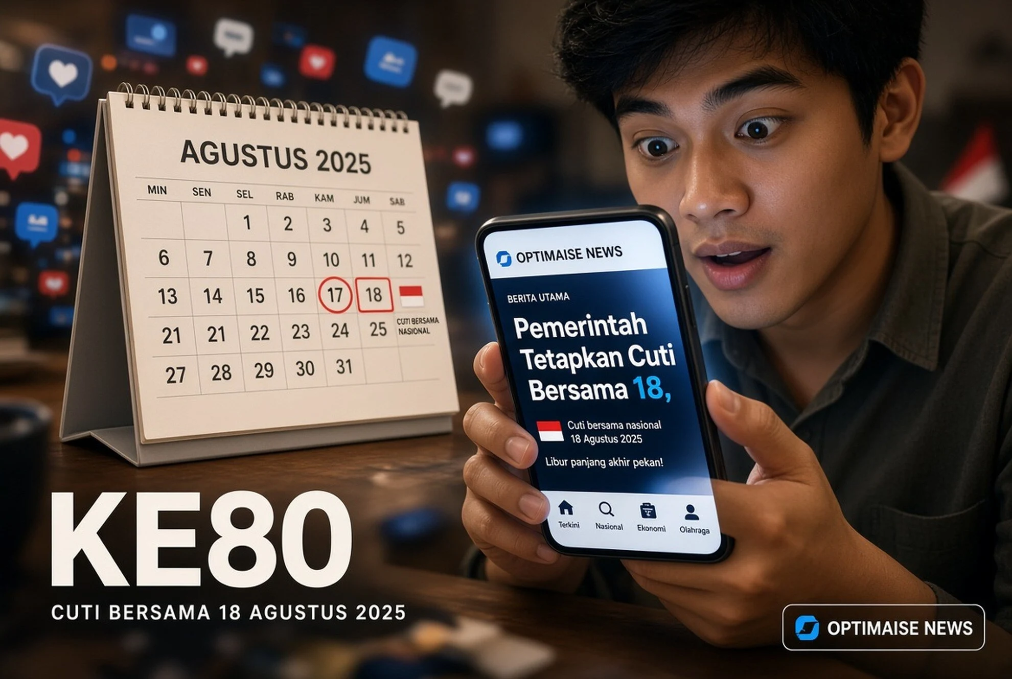 Pemerintah Tetapkan Cuti Bersama 18 Agustus 2025 demi HUT RI ke-80