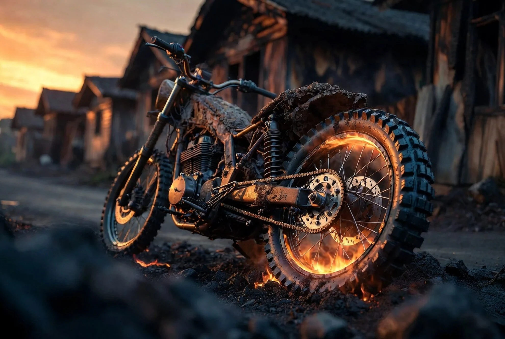 Pemuda 22 Tahun Bakar Motor di Bandung