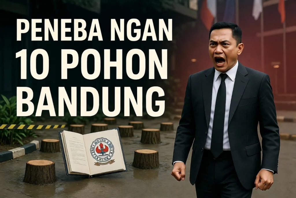 Penebangan Ilegal 10 Pohon di Bandung