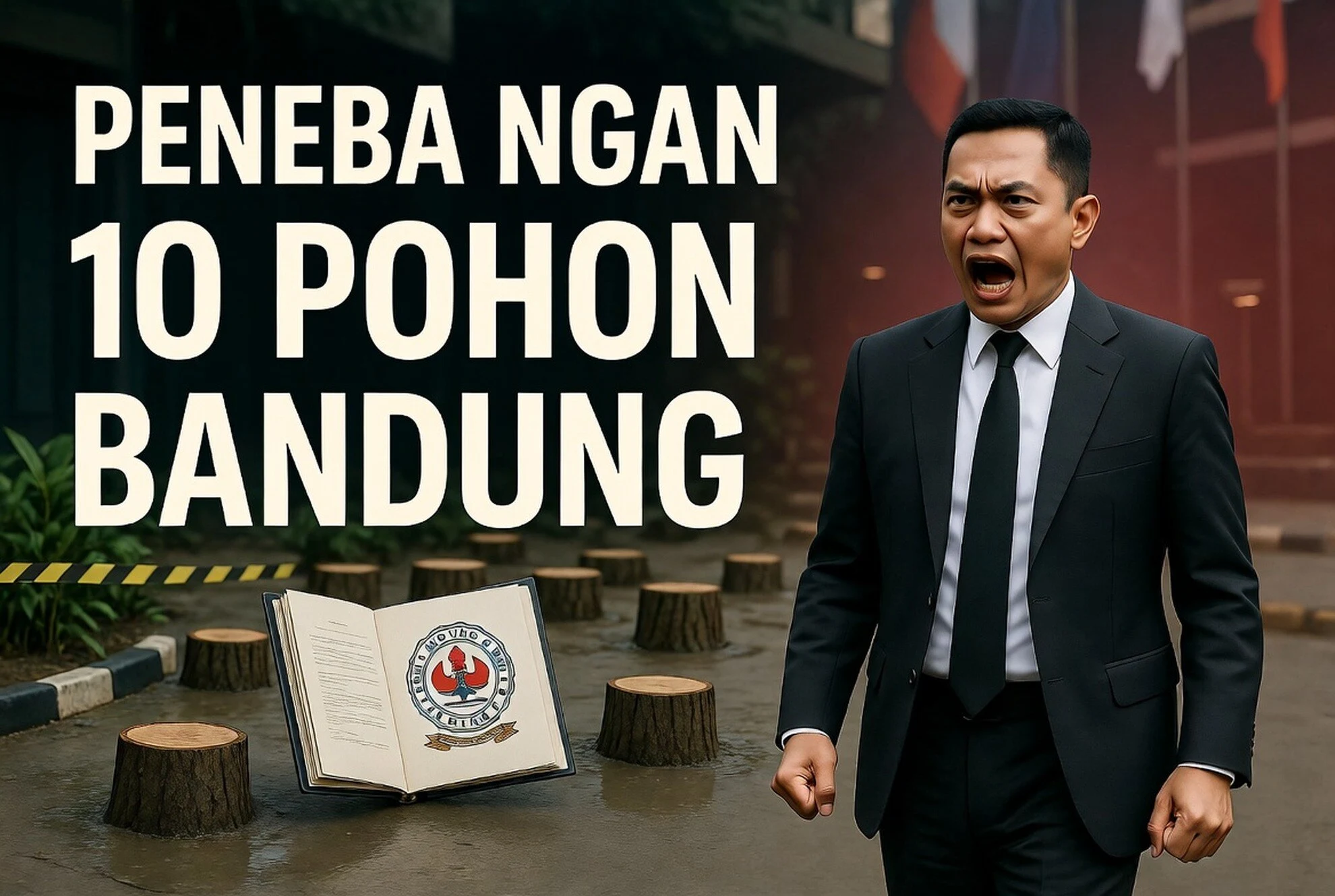 Penebangan Ilegal 10 Pohon di Bandung