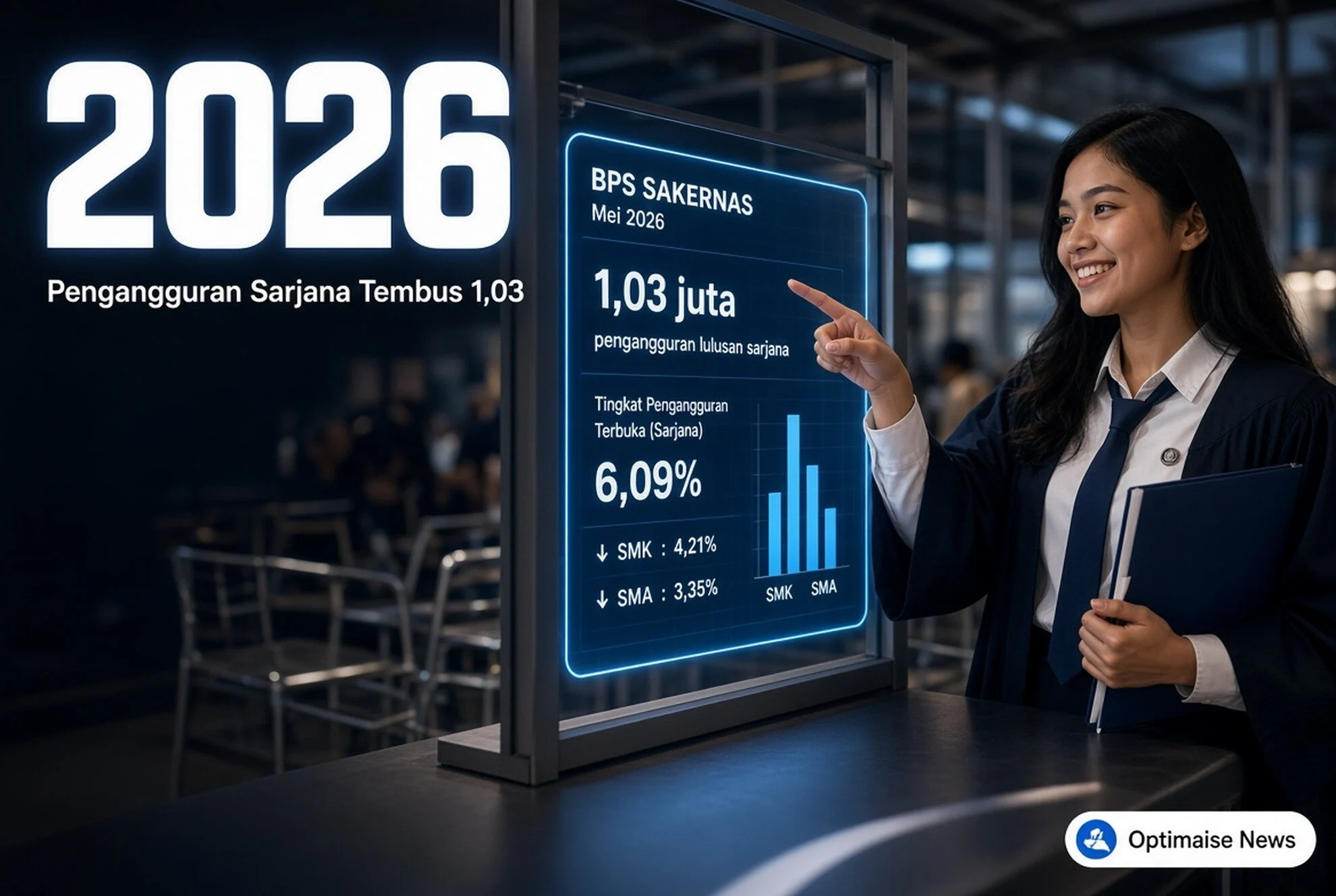 Pengangguran Sarjana Tembus 1,03 Juta pada Mei 2026