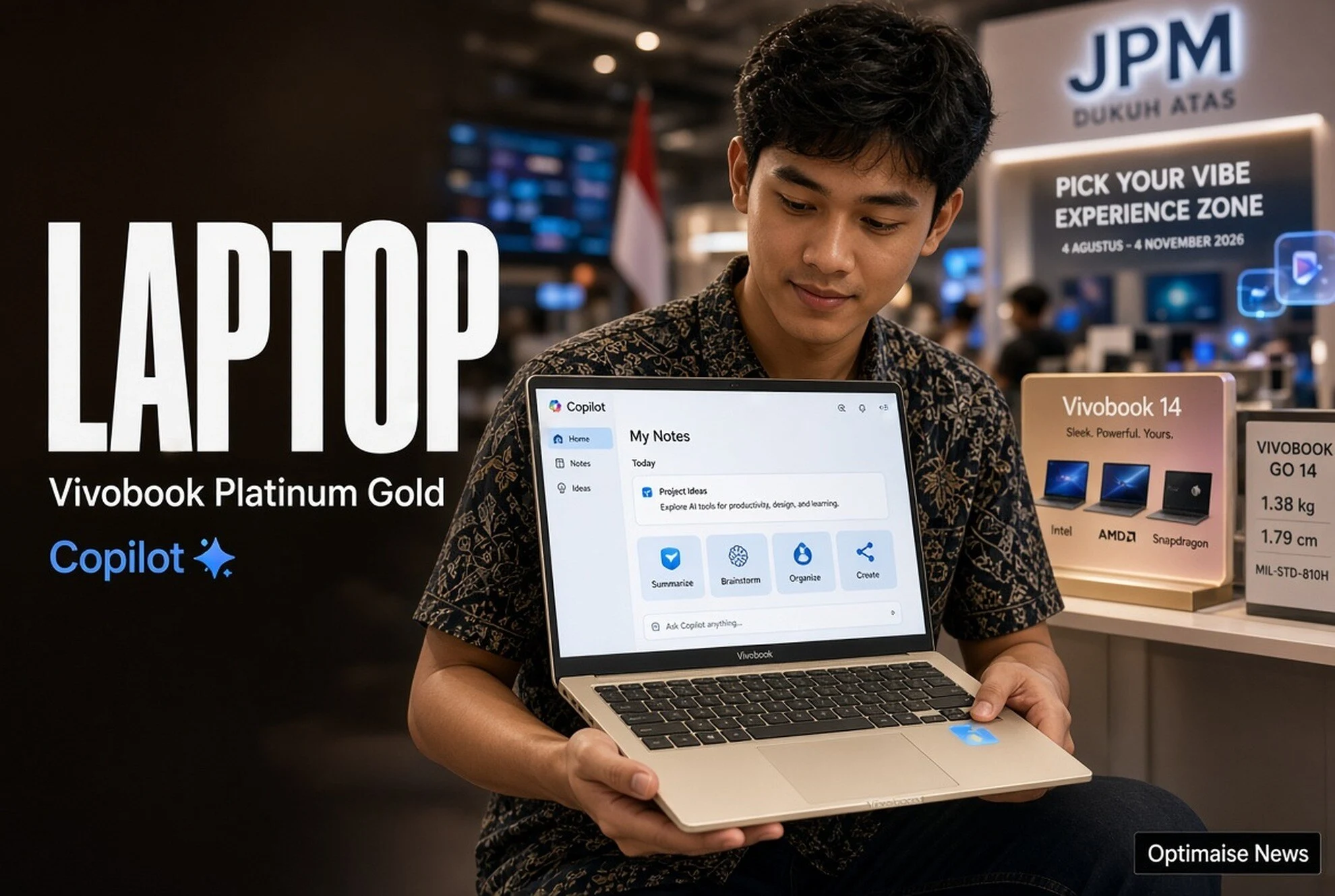 Pengunjung Jakarta Coba Vivobook Laptop di Booth JPM Dukuh Atas