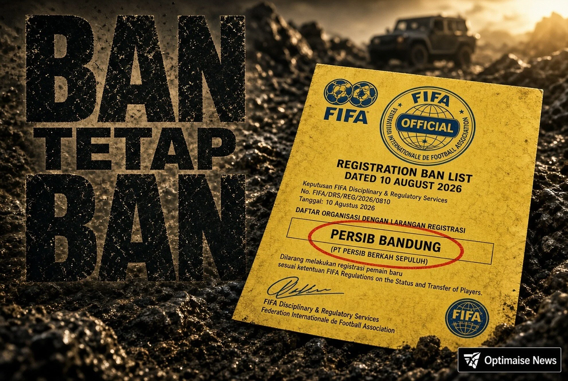 Persib Bandung Kembali Kena Ban FIFA Registrasi