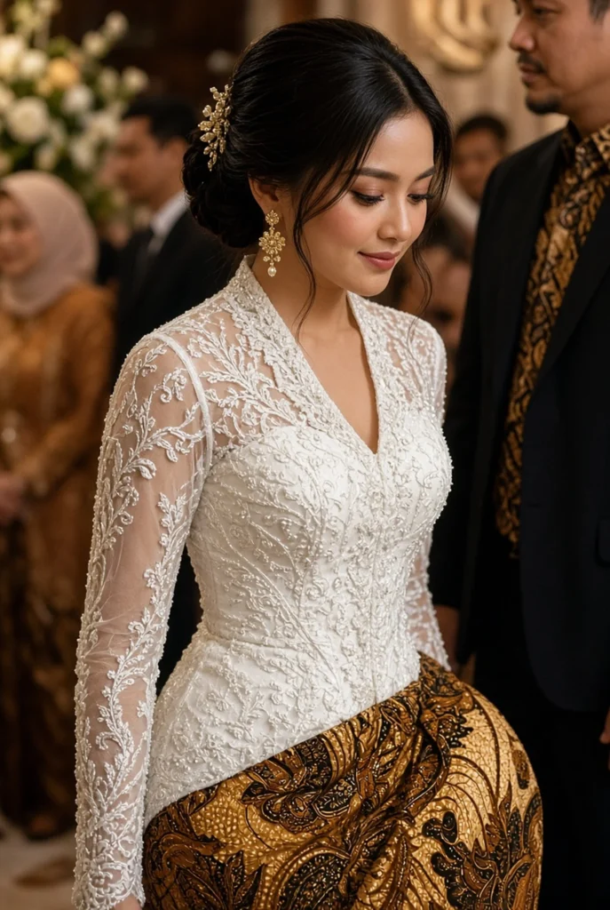 Riasan Warm Glowing dan Kalung Statement Emas