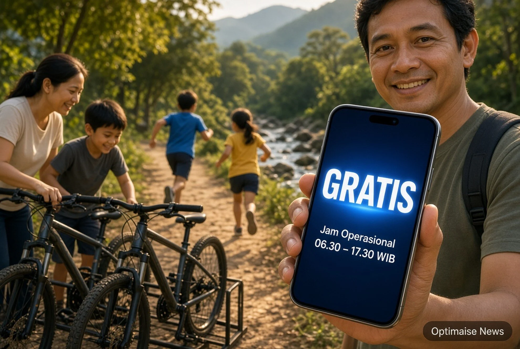 Pinine Bike Park Pakis Gratis Total, Bersepeda Piknik Sungai Asri