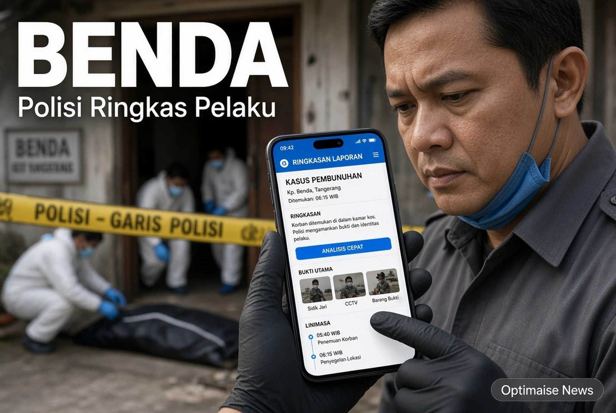 Polisi Ringkus Pelaku Pembunuhan-Pemerkosaan SNA di Kontrakan Benda
