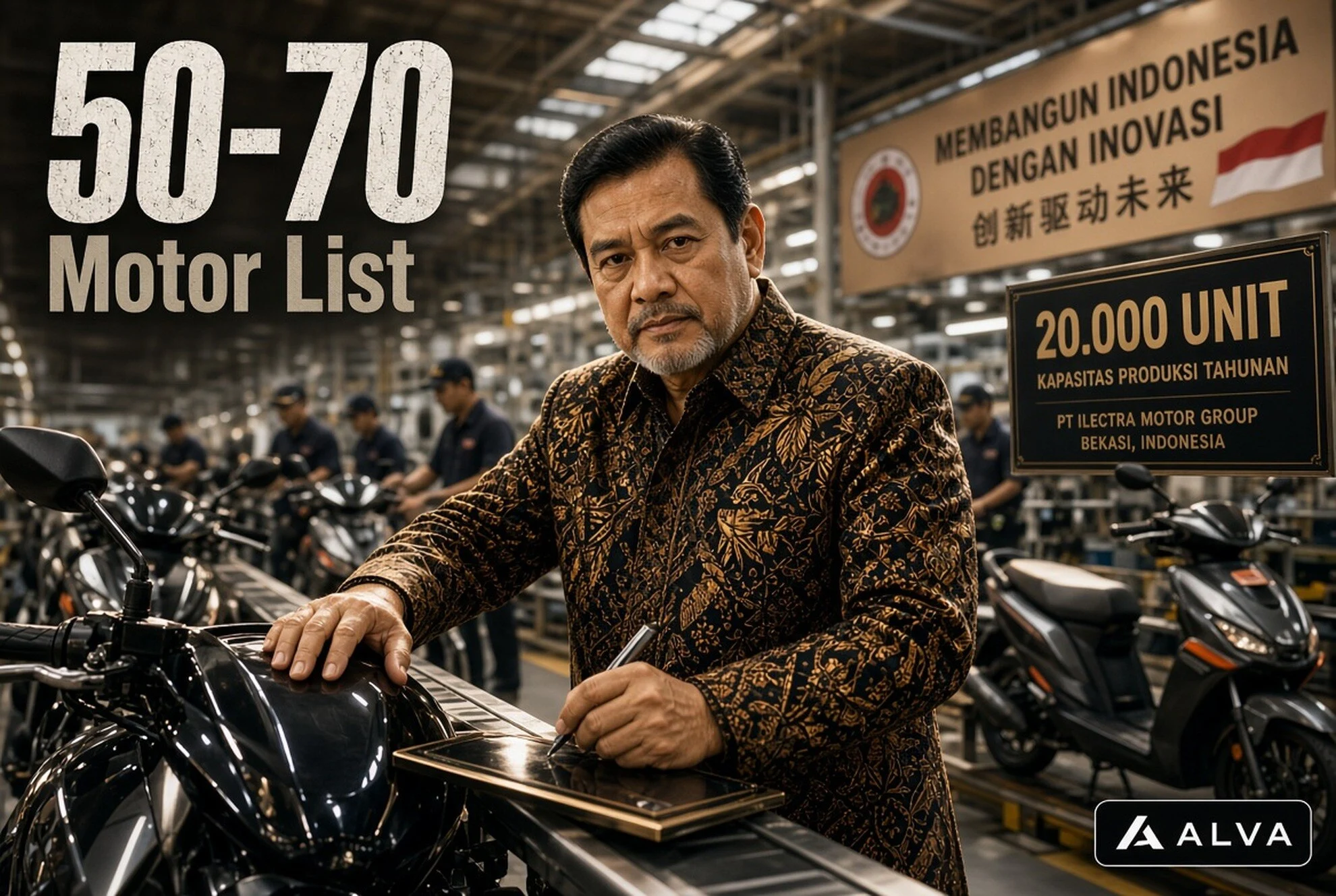 Prabowo Luncurkan Motor Listrik Nasional, Tawarkan DP Nol dan 50-70