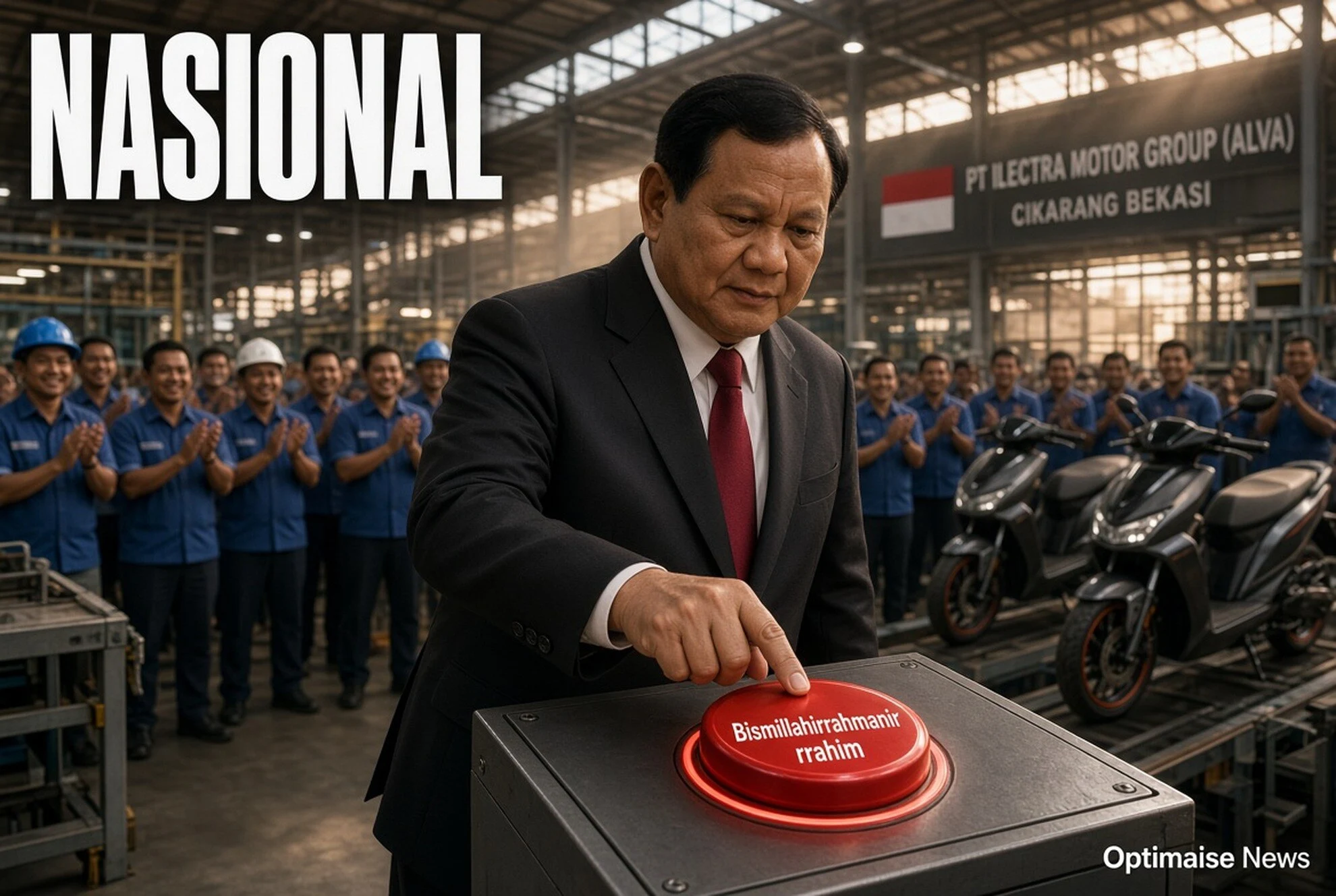 Prabowo Resmikan Motor Listrik Nasional