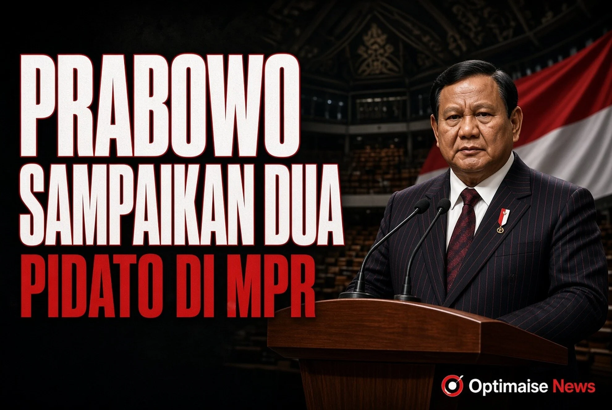 Prabowo Sampaikan Dua Pidato Kenegaraan 14 Agustus 2026 di Gedung MPR