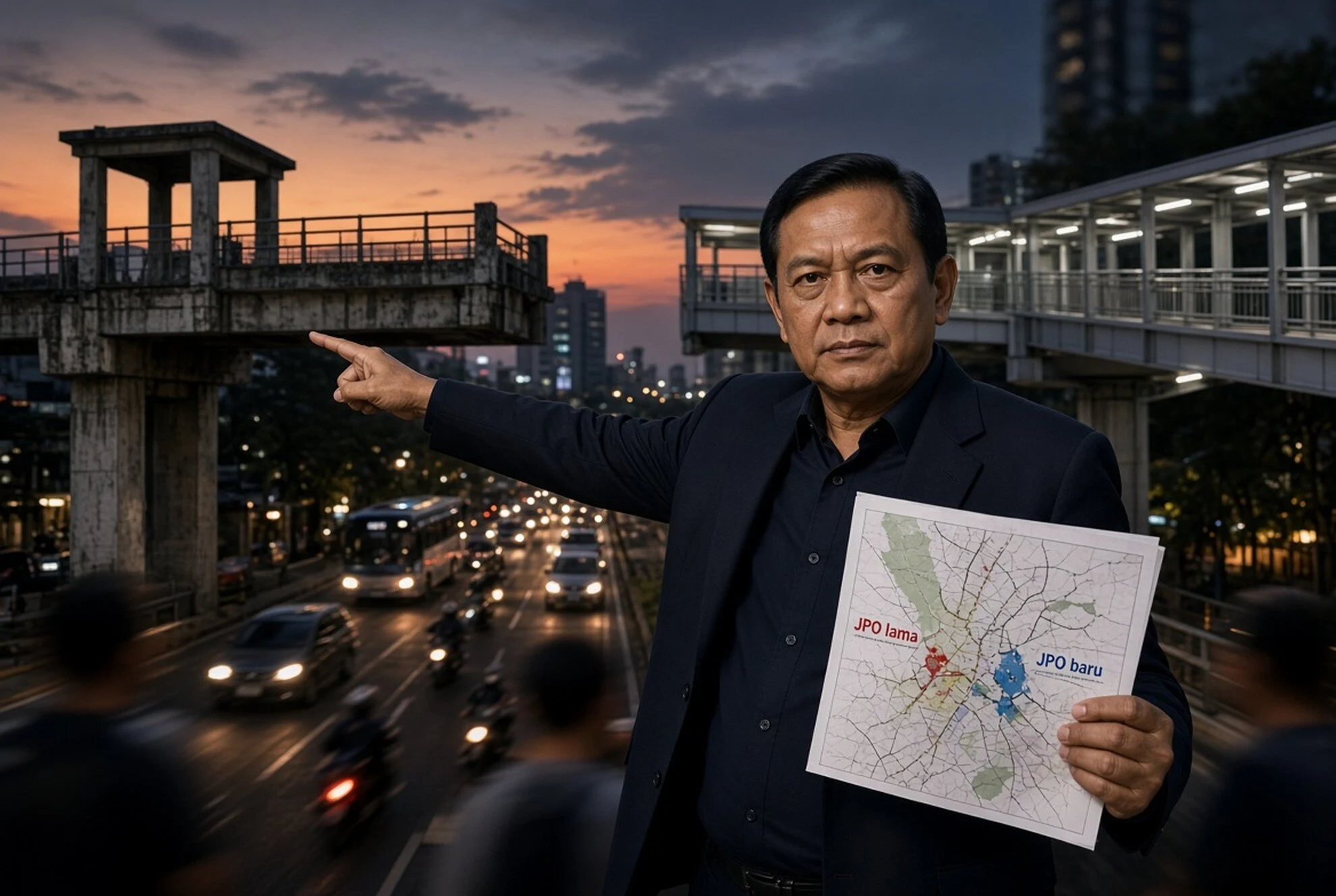 Pramono Bongkar JPO Lama Rasuna Said: 2-3 Pekan Rampung