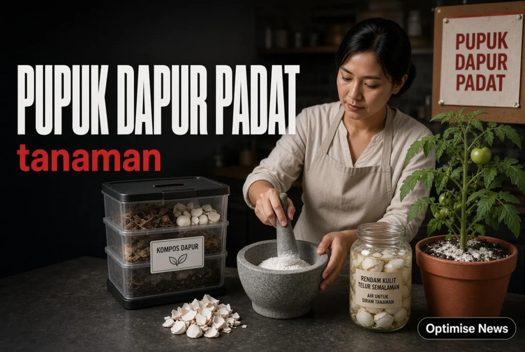 Pupuk Dapur Padat & Cair: Cangkang Jadi Bubuk, Kompos 1, 3 Bulan