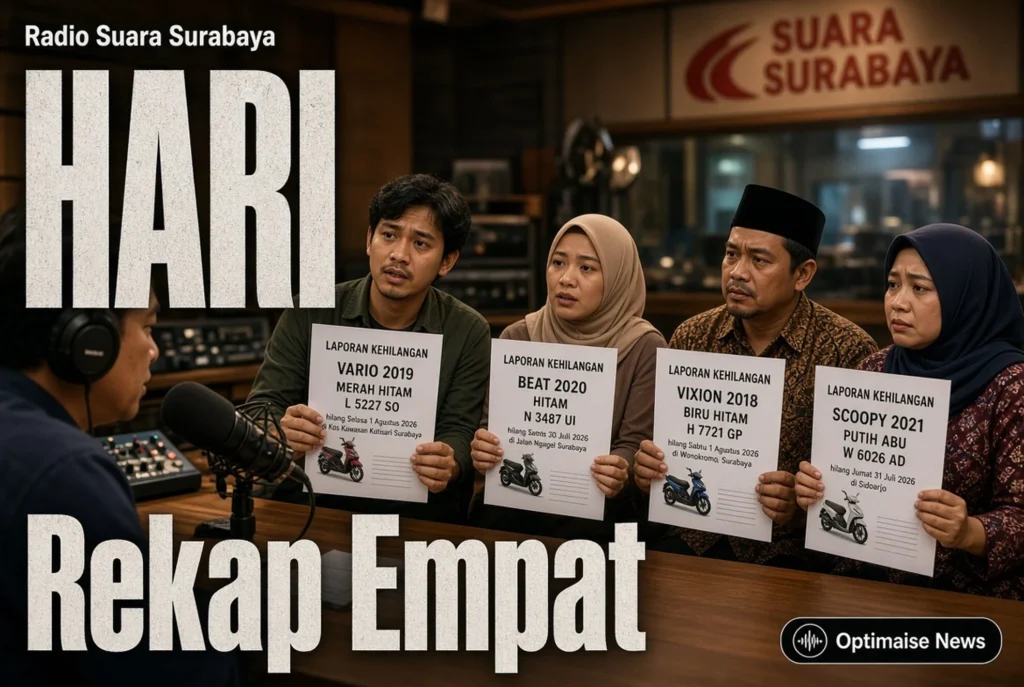 Radio Suara Surabaya Rekap Empat Kasus Motor Hilang Hari