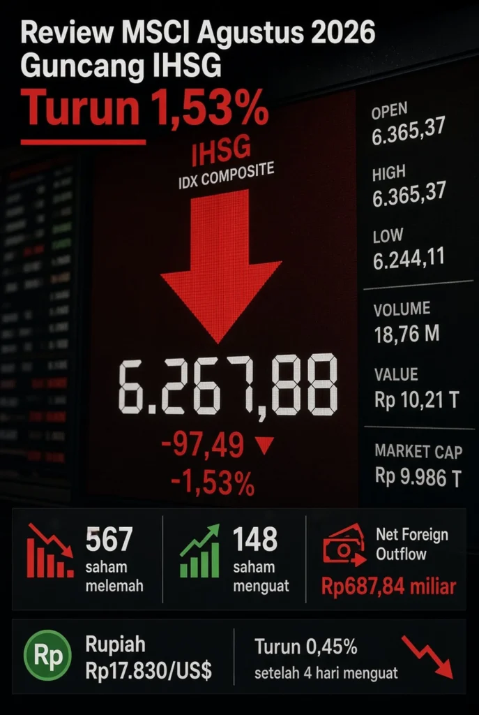 Top Stock Penekan IHSG di Tengah Net Sell Asing