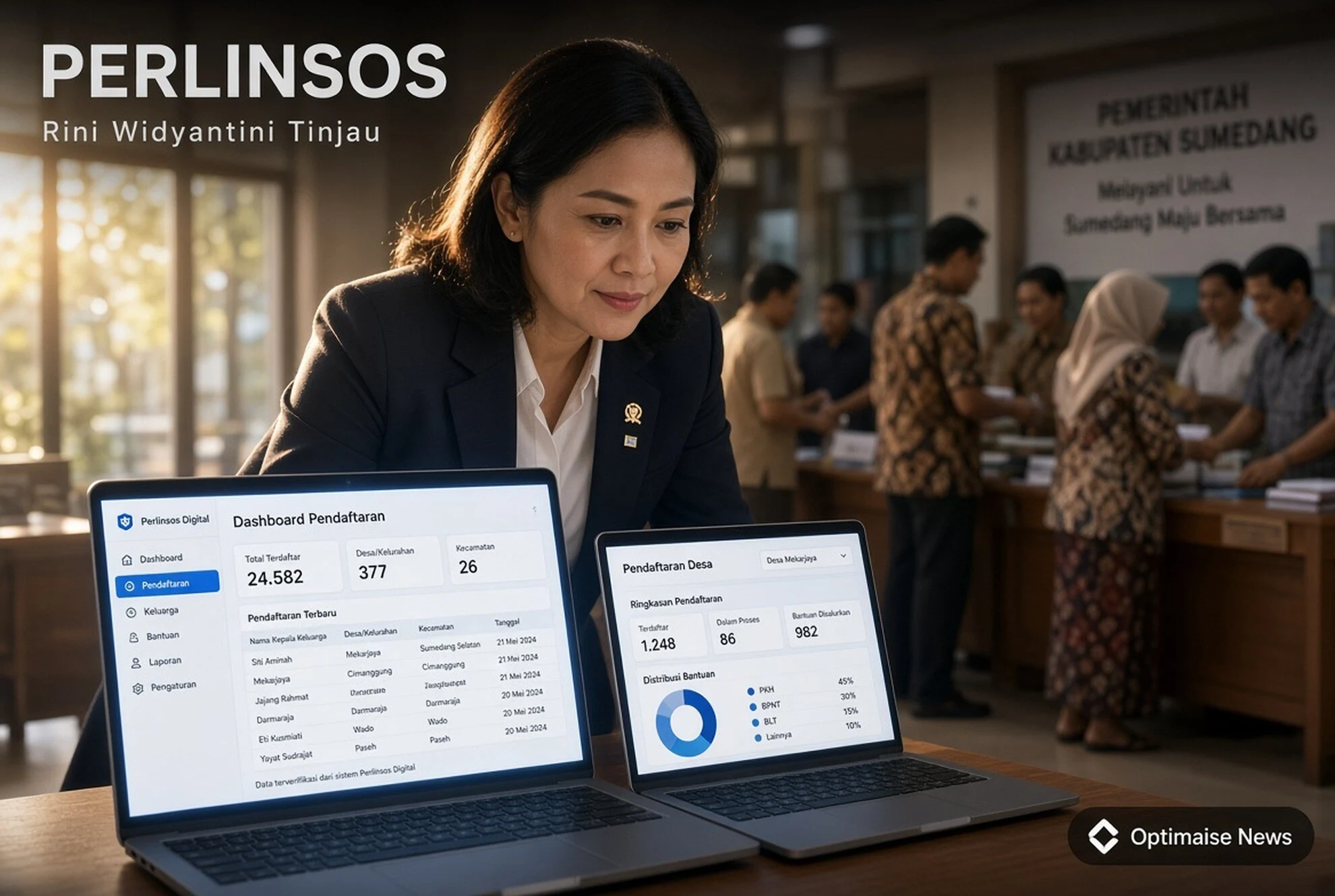 Rini Widyantini Tinjau: 2,9 Juta KK Daftar Perlinsos