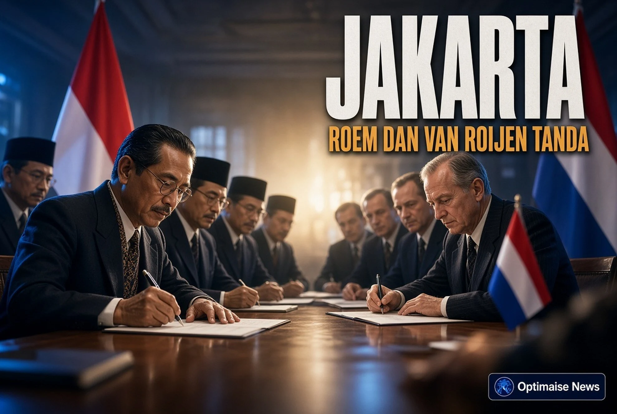 Roem dan van Roijen Tanda Tangani Kesepakatan 7 Mei 1949 di Jakarta