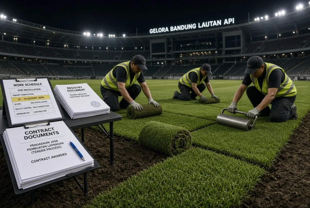Metode sodding dan tender kontraktor: alasan bukan ganti seluruh lapangan