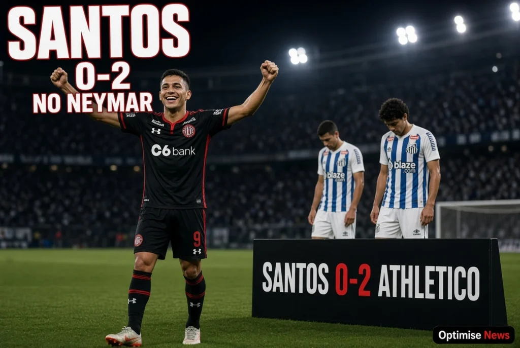 Santos vs Atlético Paranaense Tanpa Neymar Tundukan Peti 0-2