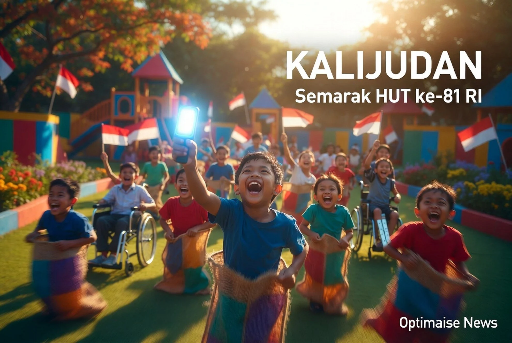 Semarak HUT ke-81 RI, 60 Anak Disabilitas Rayakan Lomba di Kalijudan