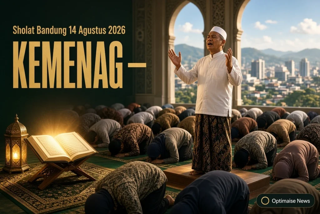 Sholat Bandung 14 Agutus 2026: Jadwal Subuh hingga Isya dari Kemenag