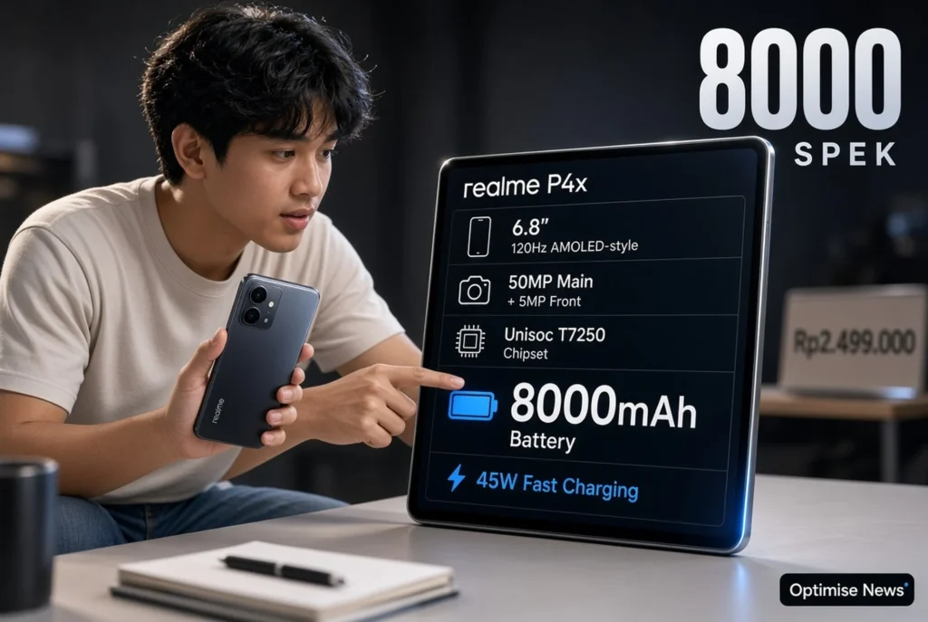 Spesifikasi HP Rp2 Jutaan Terbaik 2026 dengan Baterai 8000 mAh