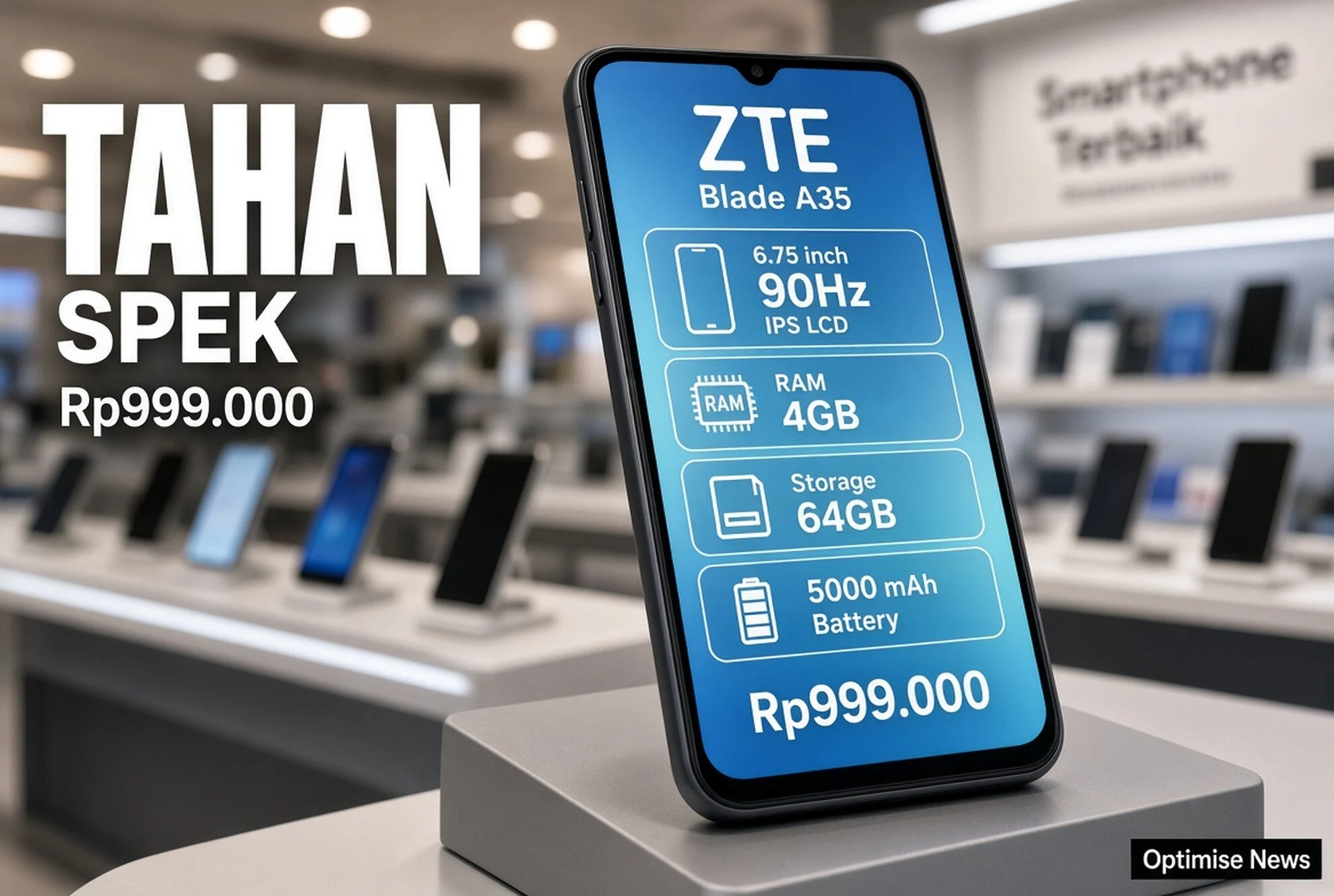Spesifikasi HP ZTE 2026: Pilih dari Rp999 Ribu dengan Baterai Tahan