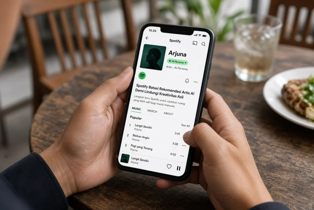 Fitur self-tag dan Likely AI Persona yang muncul otomatis