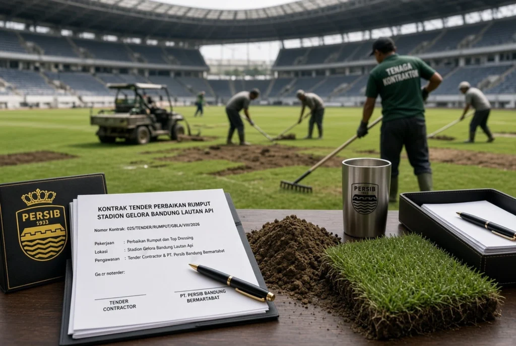 Metode perbaikan rumput parsial yang diawasi kontraktor tender