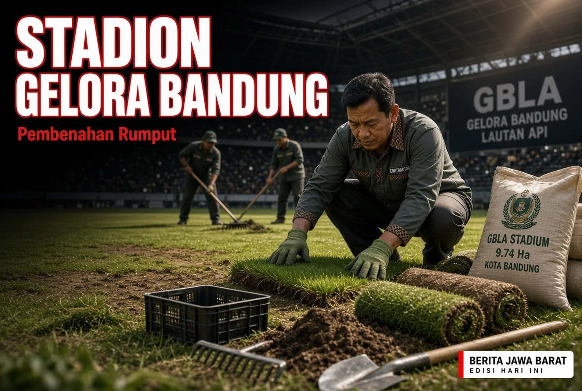 Stadion Gelora Bandung Lautan Api Persiapkan Laga Persib vs Manila