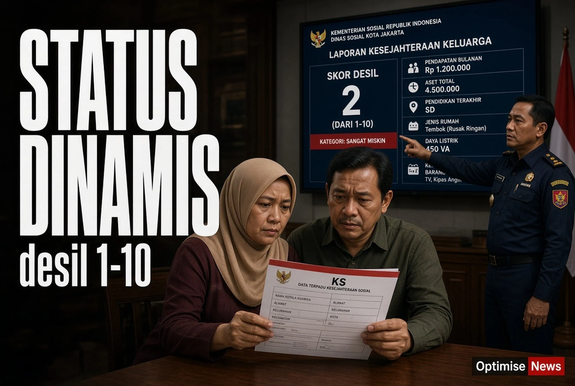 Status Dinamis desil 1-10 Geser Penerima PKH dan Sembako