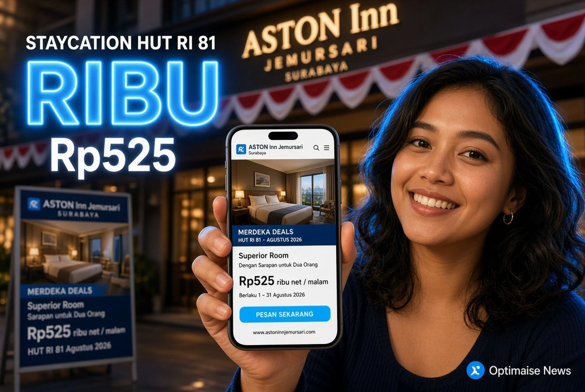 Staycation HUT RI 81: Aston Inn Jemursari Dibanderol Mulai Rp525 Ribu