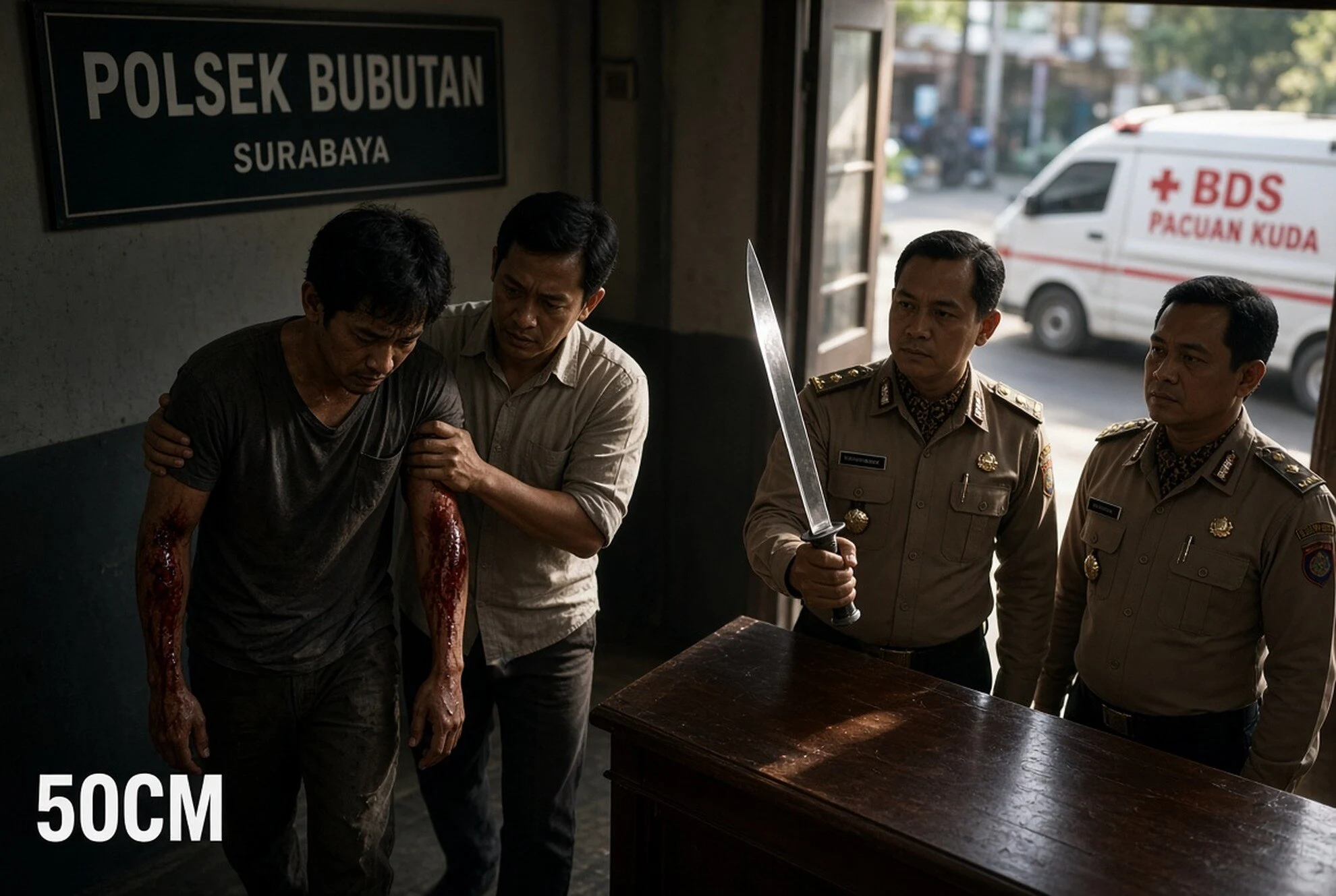 Subandriyo Marah usai Disapa Hariono, Bacok Zainul dengan Mandau 50cm