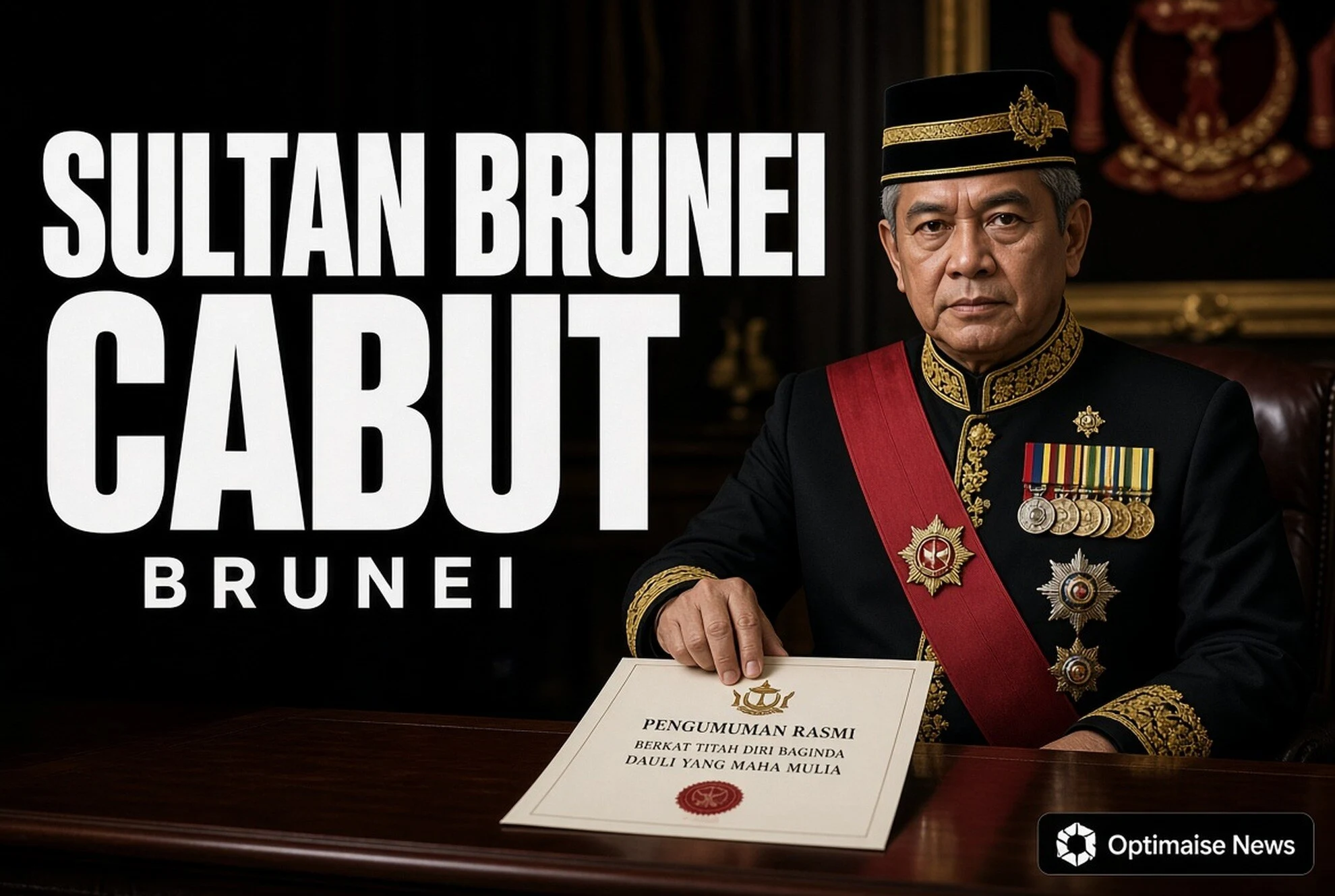 Sultan Brunei Cabut Gelar Kerajaan Istri Pangeran di Agustus 2026