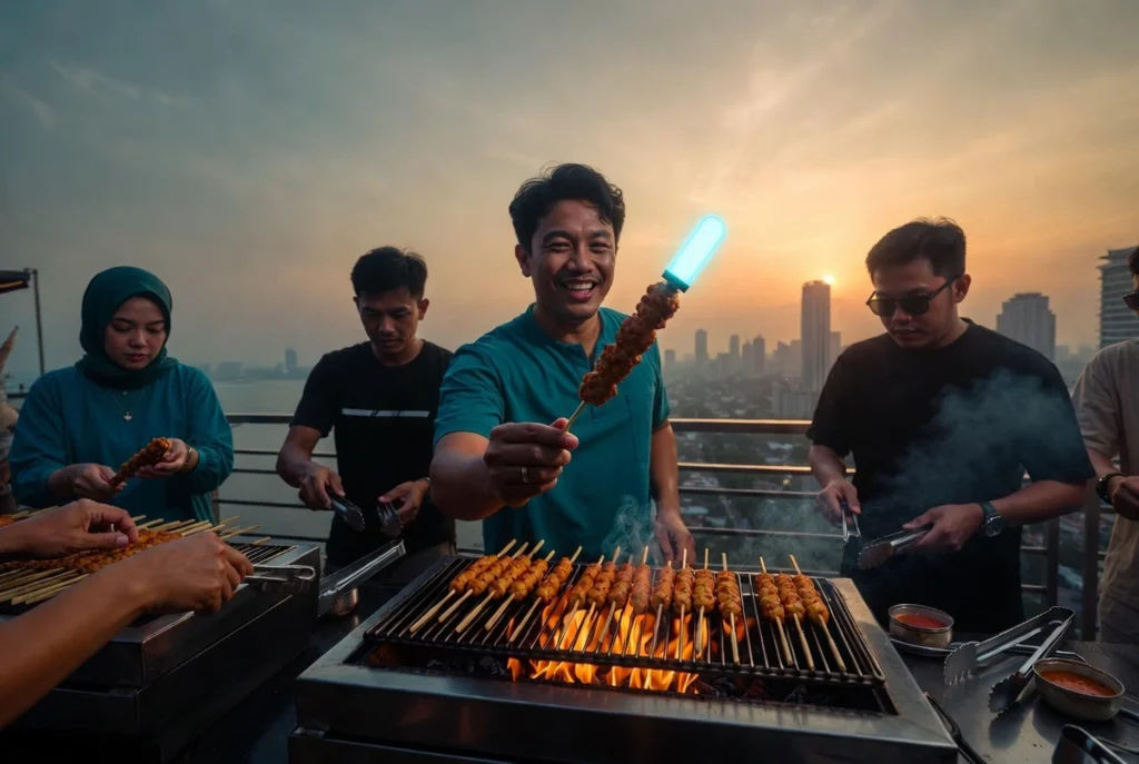 Sunset BBQ Rooftop Excotel Surabaya Bikin Senja Lebih Istimewa
