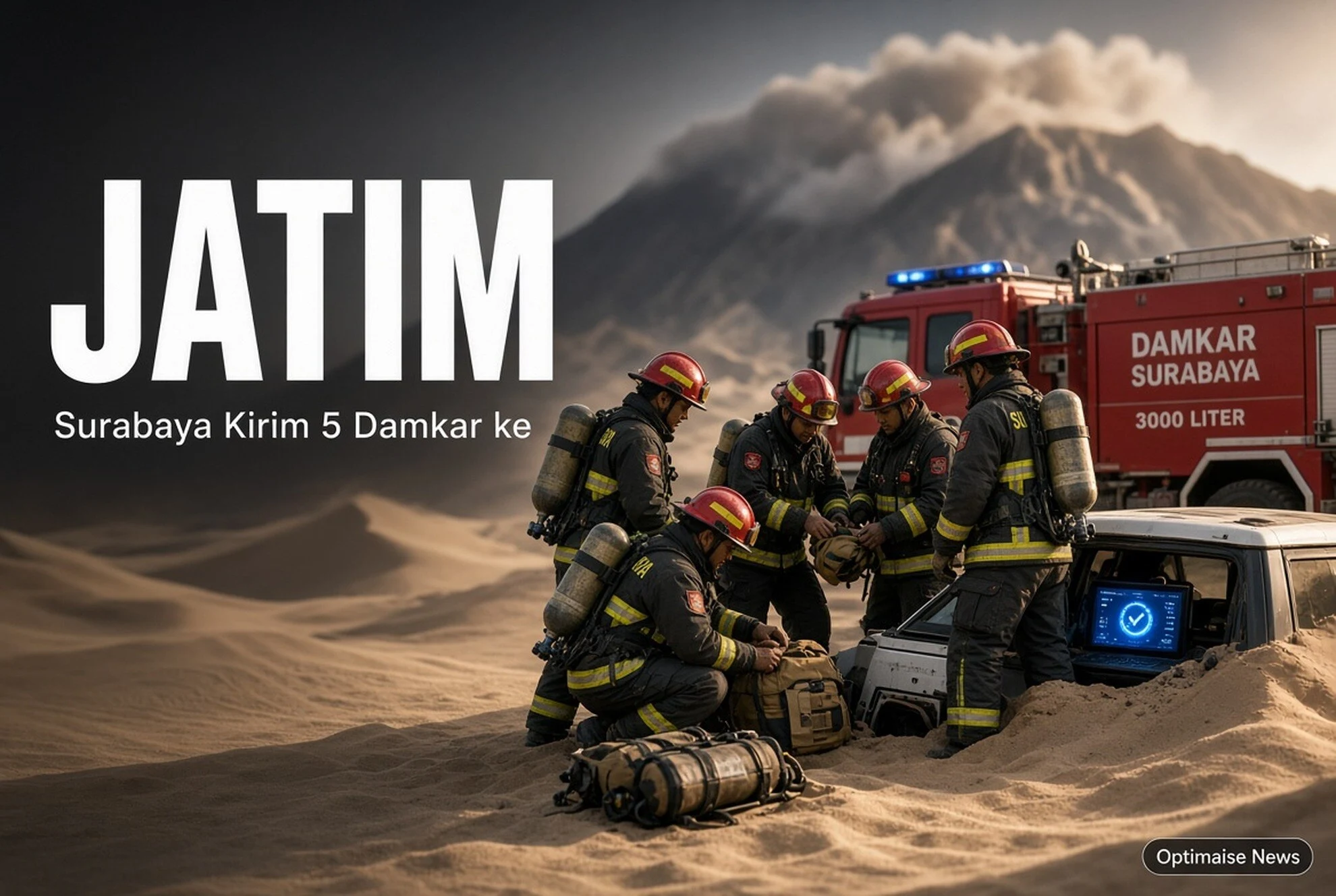 Surabaya Kirim 5 Damkar ke Bromo Usai Permintaan BPBD Jatim
