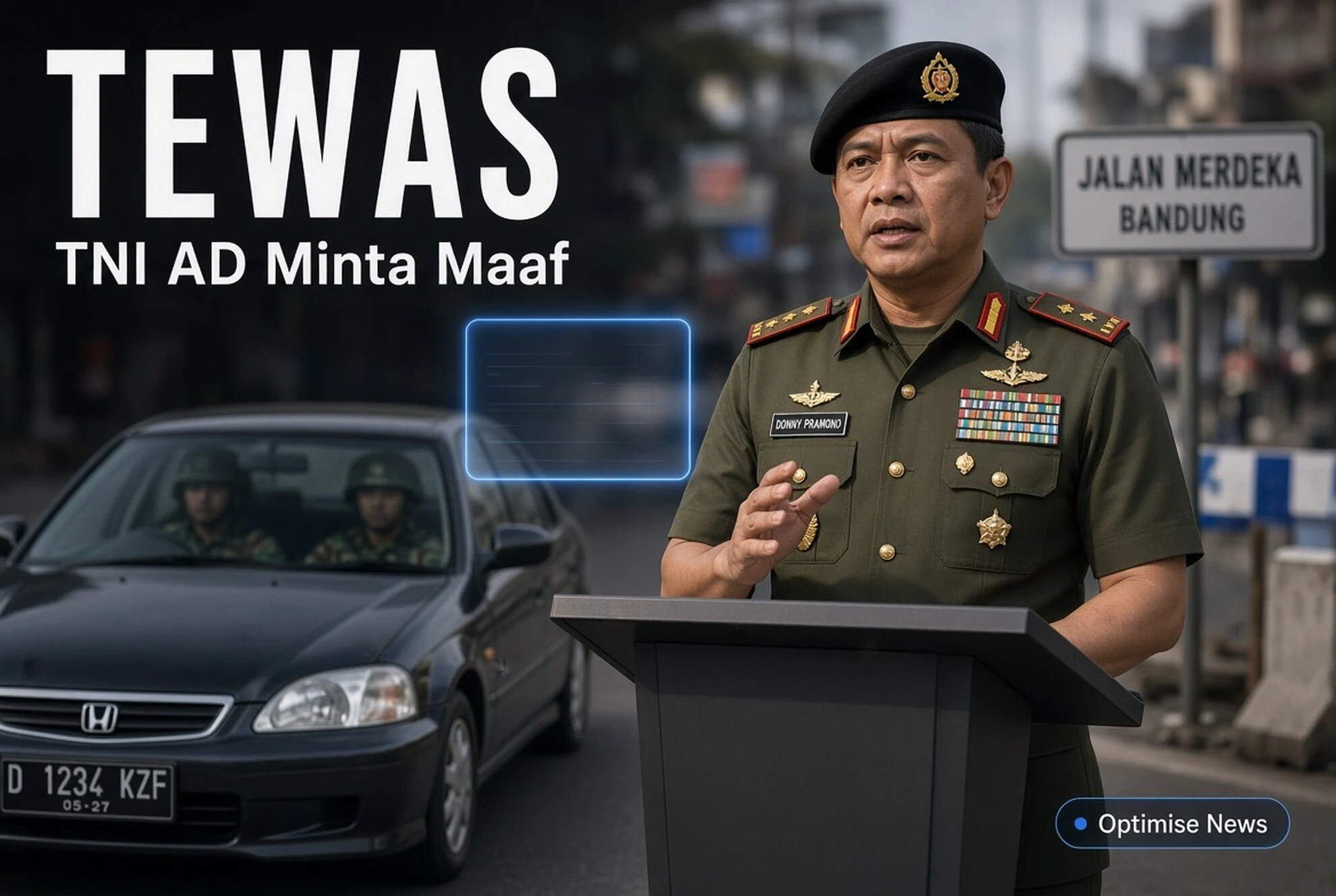 TNI AD Minta Maaf, Tiga prajurit Diperiksa Usai Polisi Bandung Tewas