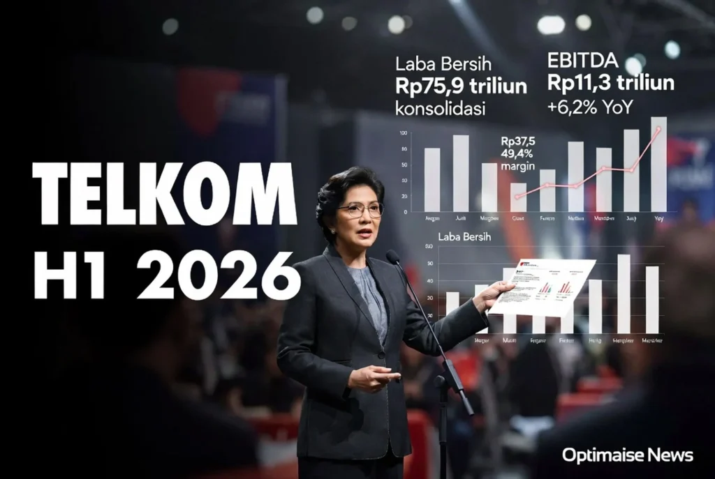 Telkom Rp75,9 Triliun Pendapatan Semester I 2026, Laba Bersih Naik